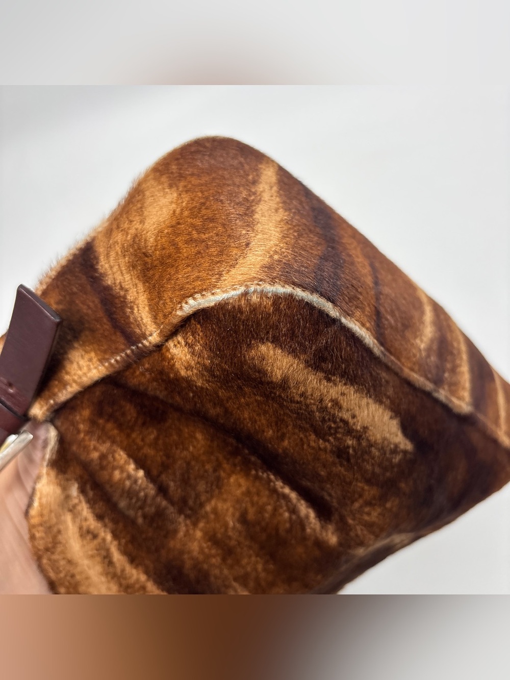 Vintage Fendi Baguette bag Brown Pony hair Y2K - Picture 16 of 16
